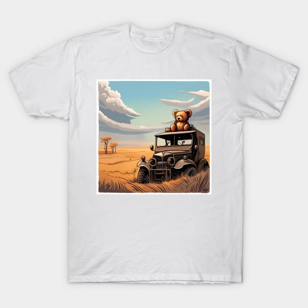 Teddy on Safari T-Shirt by Colin-Bentham